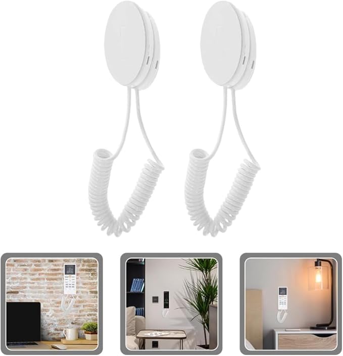 Magnetic Remote Control Holders Wall Mount with Spring Ropes
