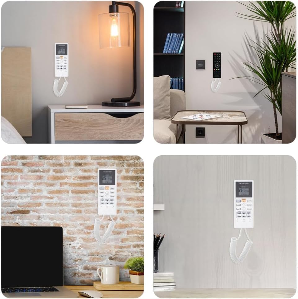 Magnetic Remote Control Holders Wall Mount with Spring Ropes
