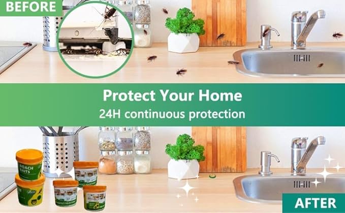 Cockroach Killer for Kitchens, Bathrooms (Pack of 12)