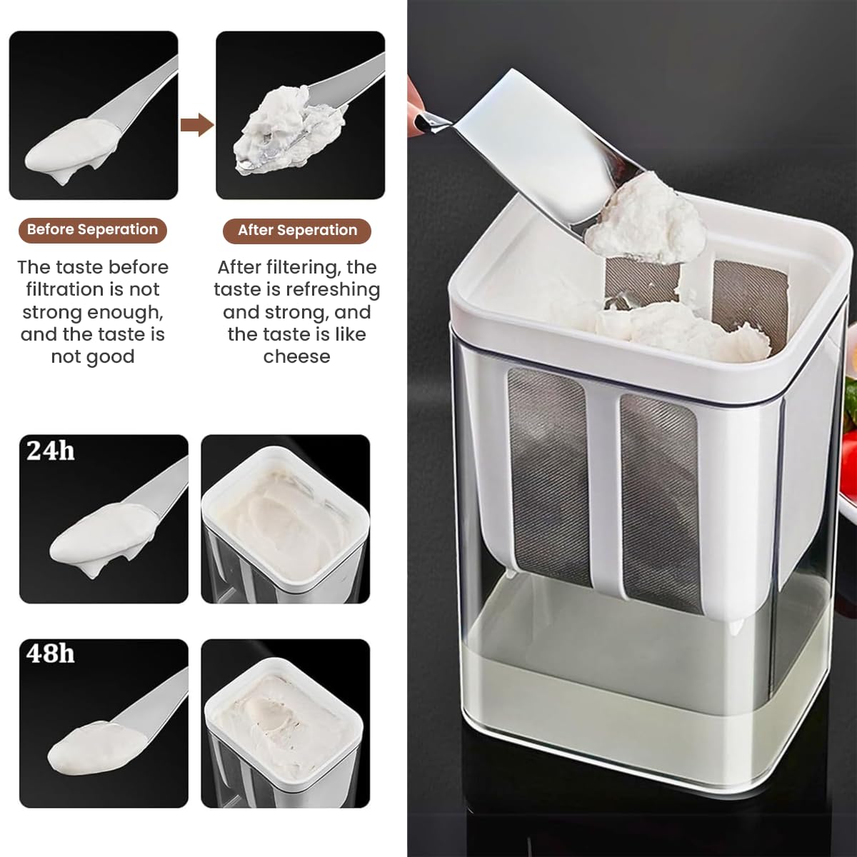 Multifunctional yoghurt Filter Pack Of 1