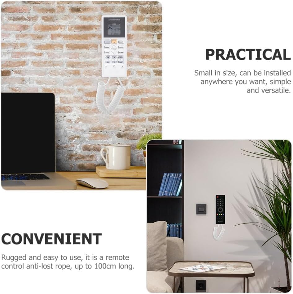Magnetic Remote Control Holders Wall Mount with Spring Ropes