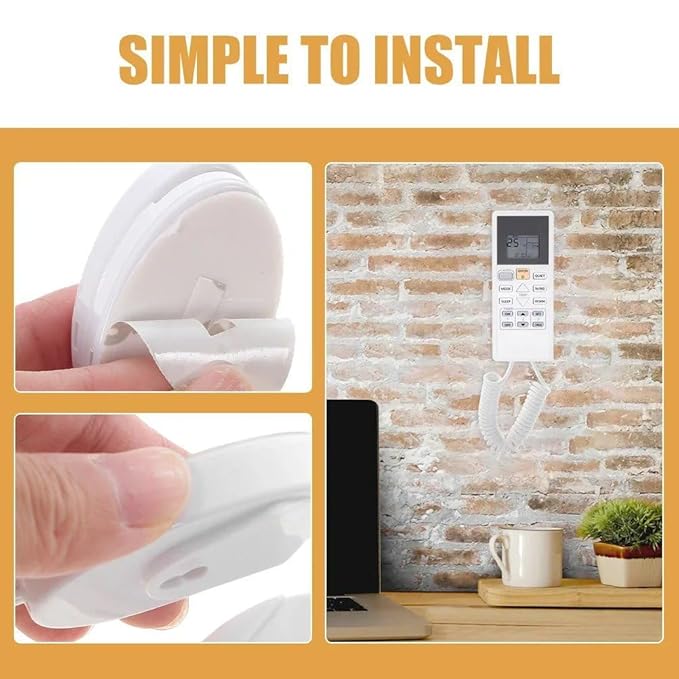 Magnetic Remote Control Holders Wall Mount with Spring Ropes