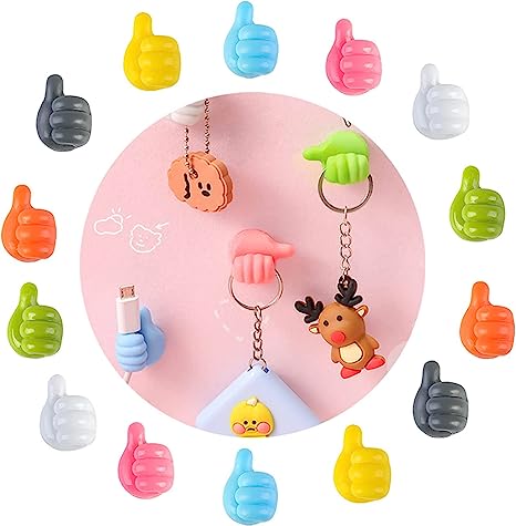 Self Adhesive Multipurpose Silicone Thumb Hook (Pack of 10 )