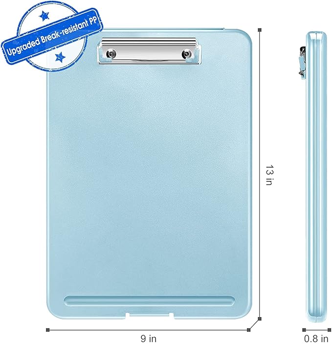 A4 Clip Pad/Clipboard with Storage Case for Paper and Document Storage