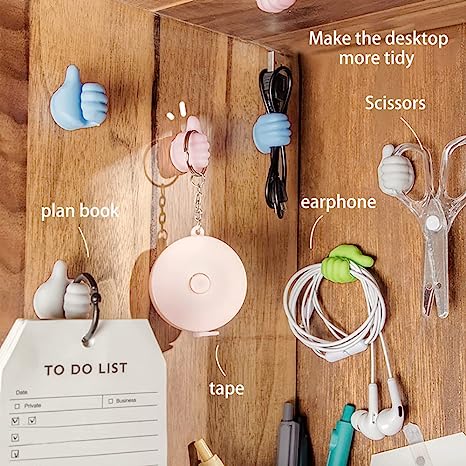 Self Adhesive Multipurpose Silicone Thumb Hook (Pack of 10 )