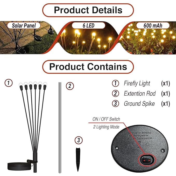Firefly Outdoor Solar Garden Lights