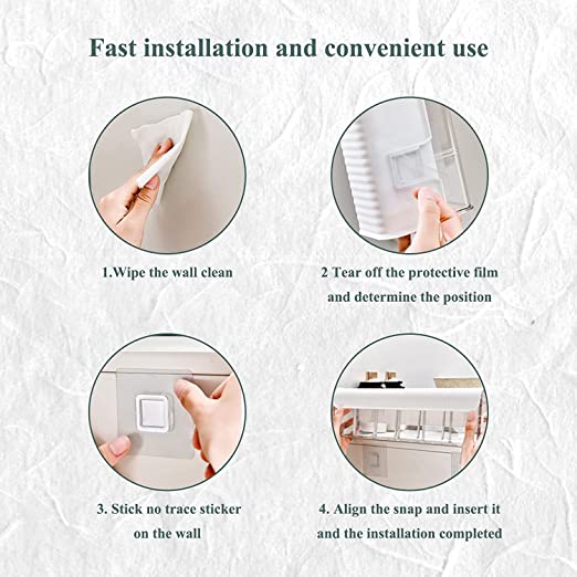 6 slot Wall Mounted Drawer Organizer
