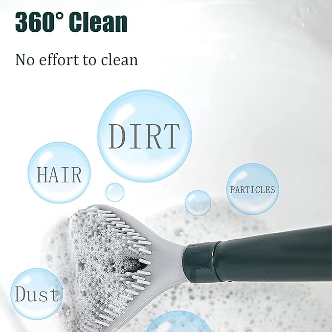 Wall Hanging Silicone Bathroom Cleaning Brush