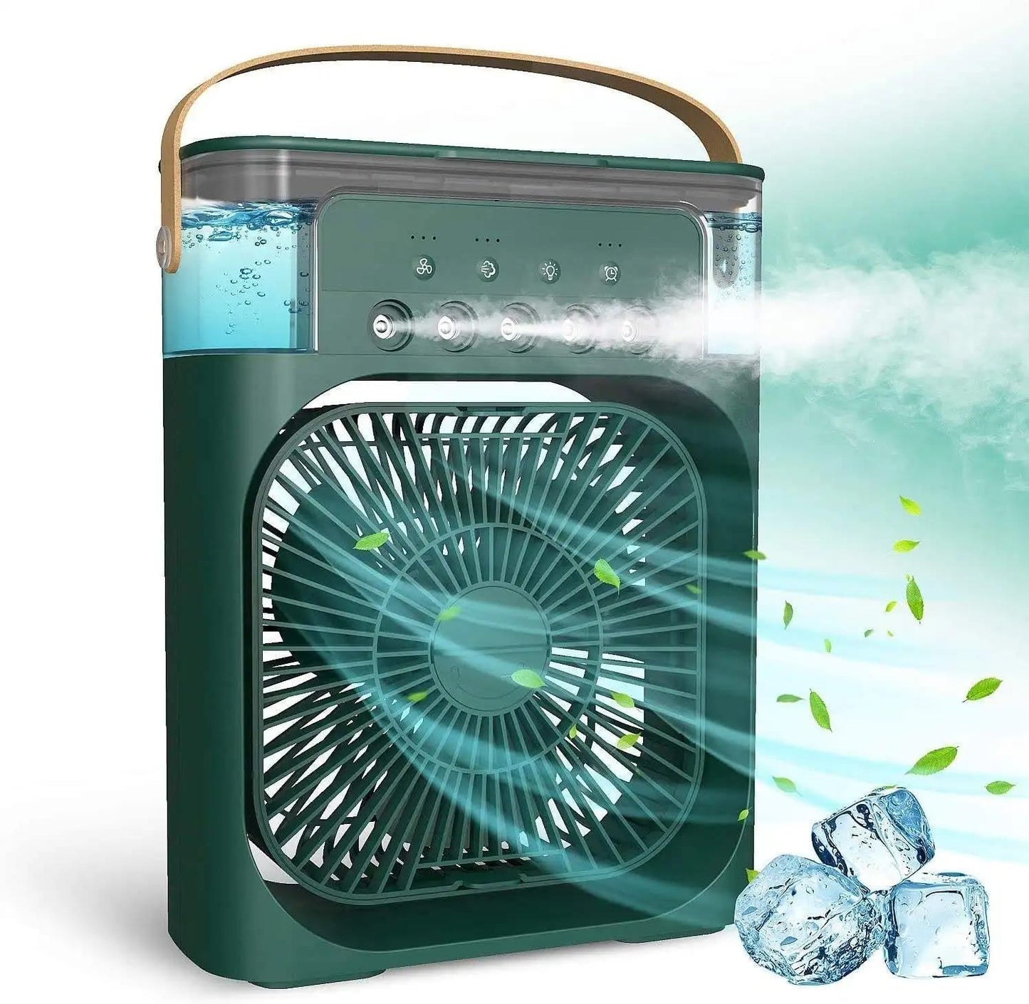 Mini air Cooler(1/2/3 H Timer, 3 Wind Speeds and 3 Spray Modes)