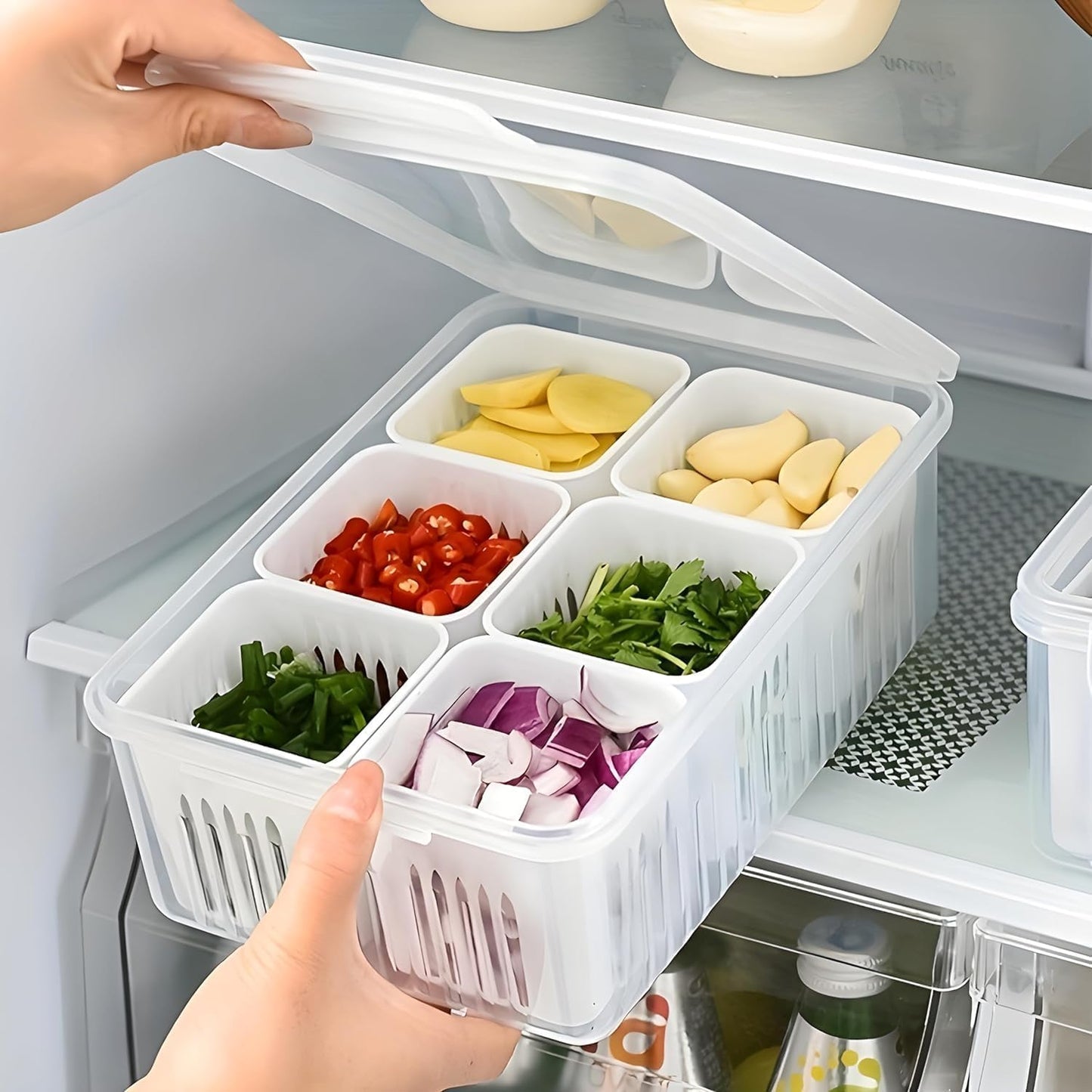 Compartment Fridge Storage Box