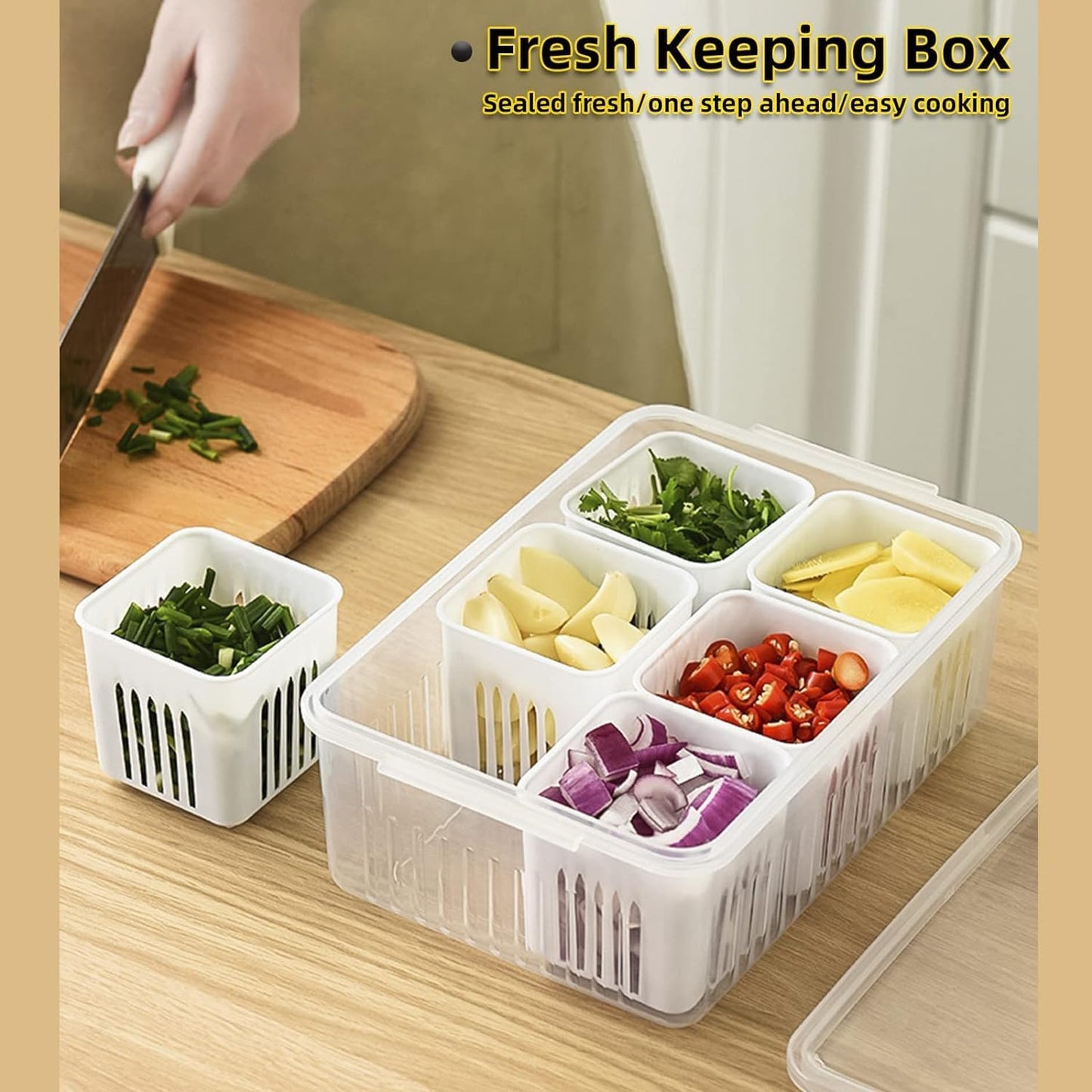 Compartment Fridge Storage Box