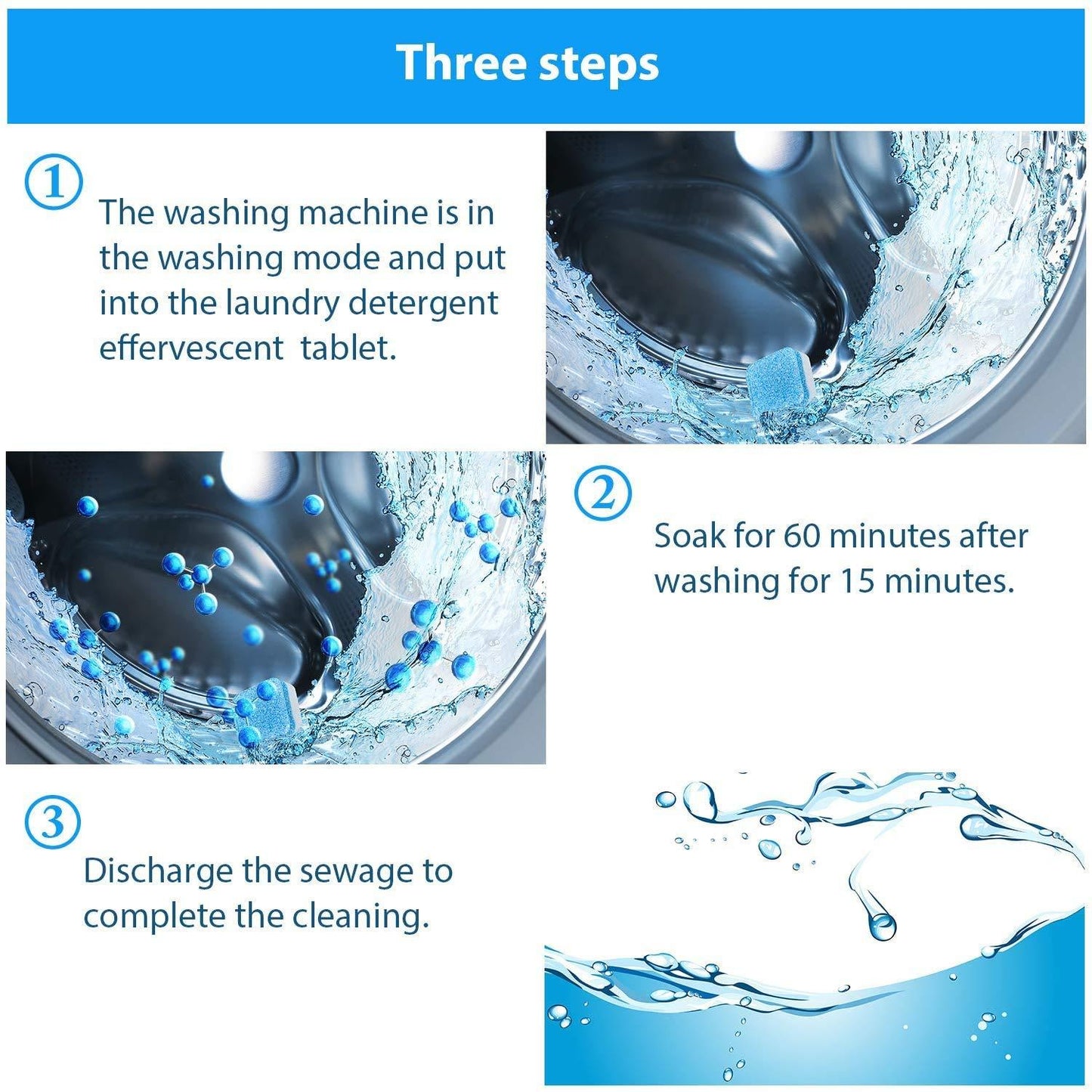 Washing Machine Cleaner Effervescent Tablet Washer (Pack Of 10)