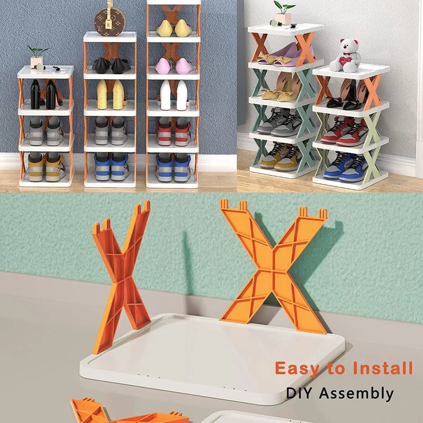 Shoe Rack 5 Layer Shoes Organizer (Multicolor)