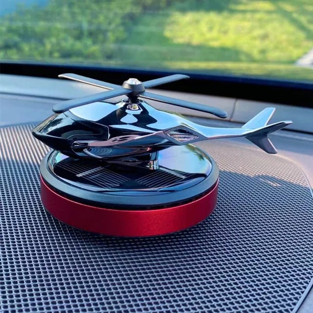 Car Air Freshener Solar Energy Rotating Helicopter Design - Temu