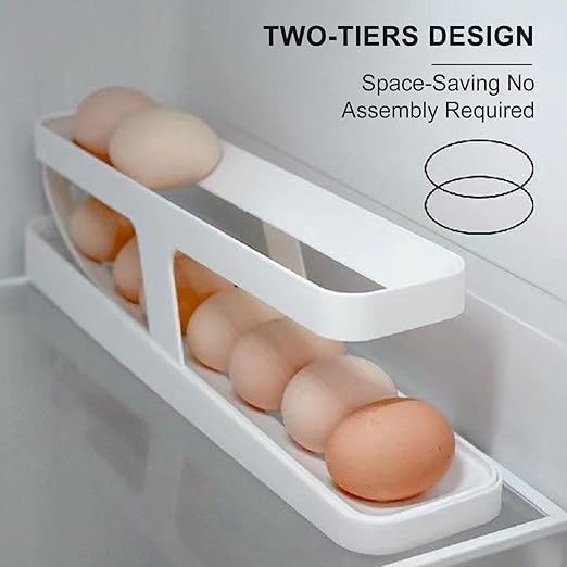2-Tier Rolling Egg Dispenser for 12-14 Eggs