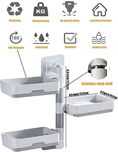 3 Layer Soap Dish Holder For Bathroom Shower And Kitchen