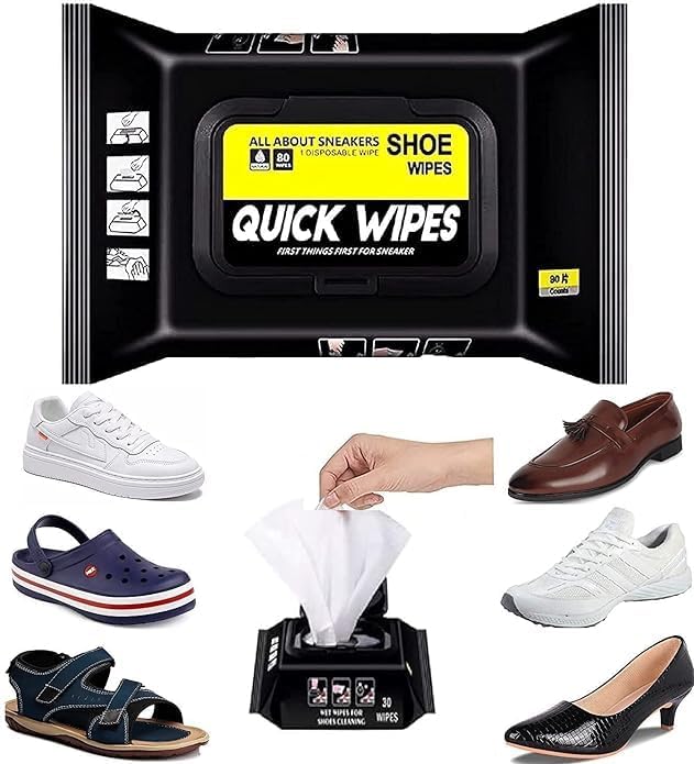Sneaker & Shoe Cleaner Wipes - 1 Packs of 80 wipes