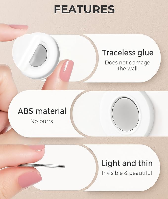 Strong Magnetic Hooks & Self-Adhesive Wall Mount Holders