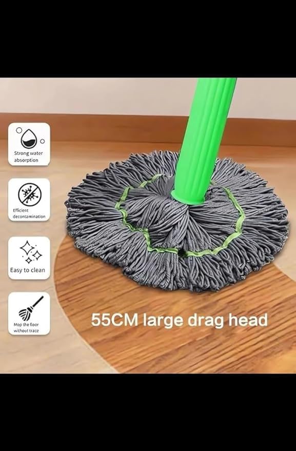 Microfiber Green Mop Wet and Dry for Bathroom, Office, Home Use