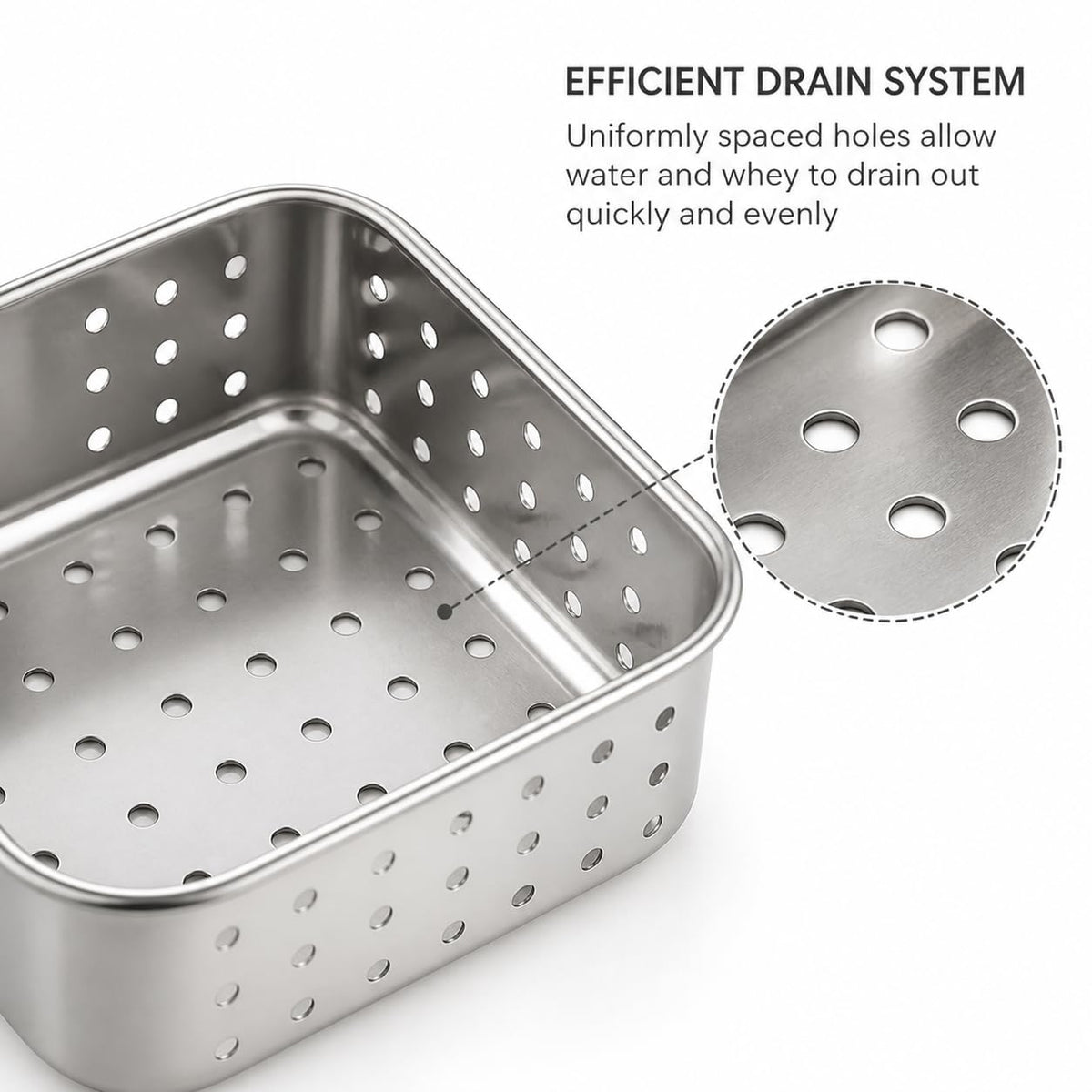 Stainless Steel Paneer Maker Mould with Lid
