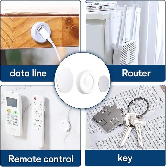 Strong Magnetic Hooks & Self-Adhesive Wall Mount Holders
