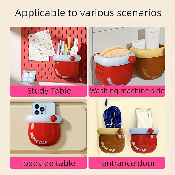 Happy Day Magnetic Wall Mounted Storage Organizer Box
