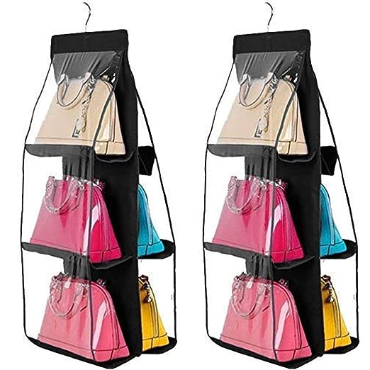 6 Pocket Foldable Hanging Purse Handbag Organizer