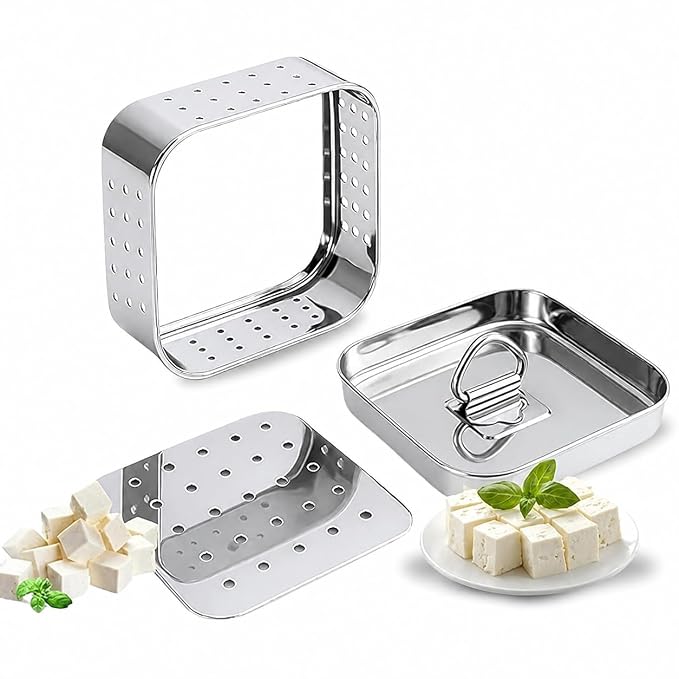 Stainless Steel Paneer Maker Mould with Lid