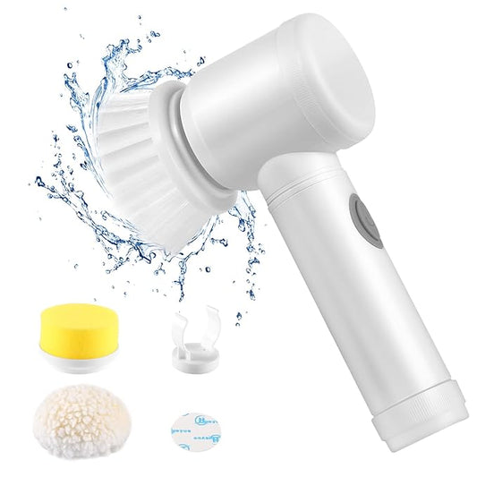 Electric Cleaning Brush with 3 Replaceable Brush Heads