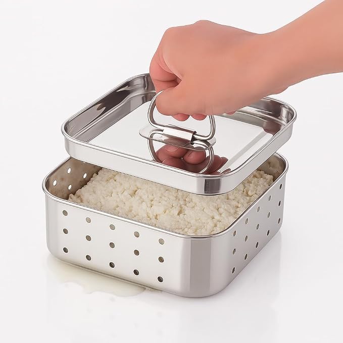 Stainless Steel Paneer Maker Mould with Lid