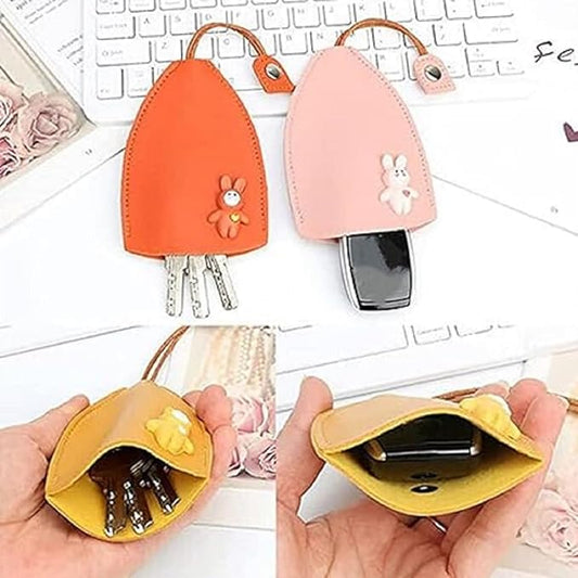 Creative Pull Out Key Case, PU Leather Key Pouch