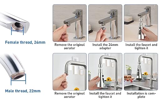 Kitchen Sink Faucet Shower 3 Mode Water Faucet