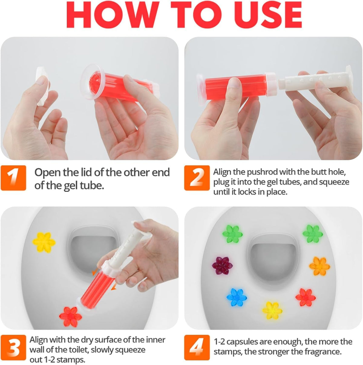 Toilet Gel Stamp Long-Lasting Toilet Bowl Cleaner
