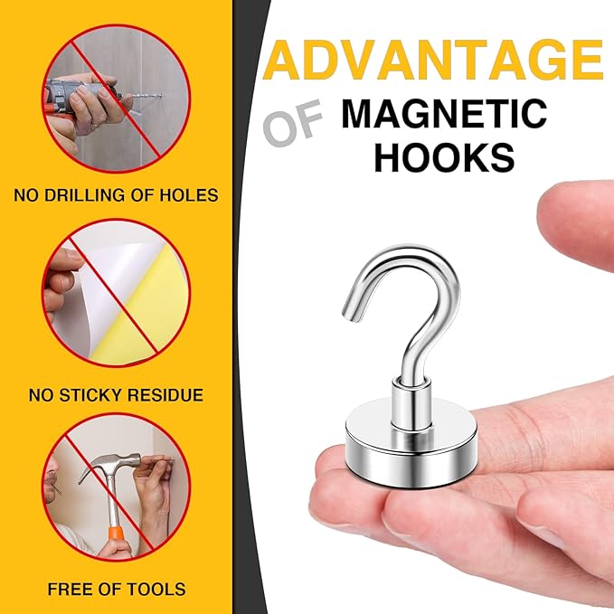 25Lbs Heavy Duty Magnetic Utility Hooks