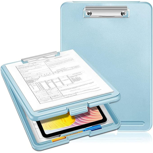A4 Clip Pad/Clipboard with Storage Case for Paper and Document Storage