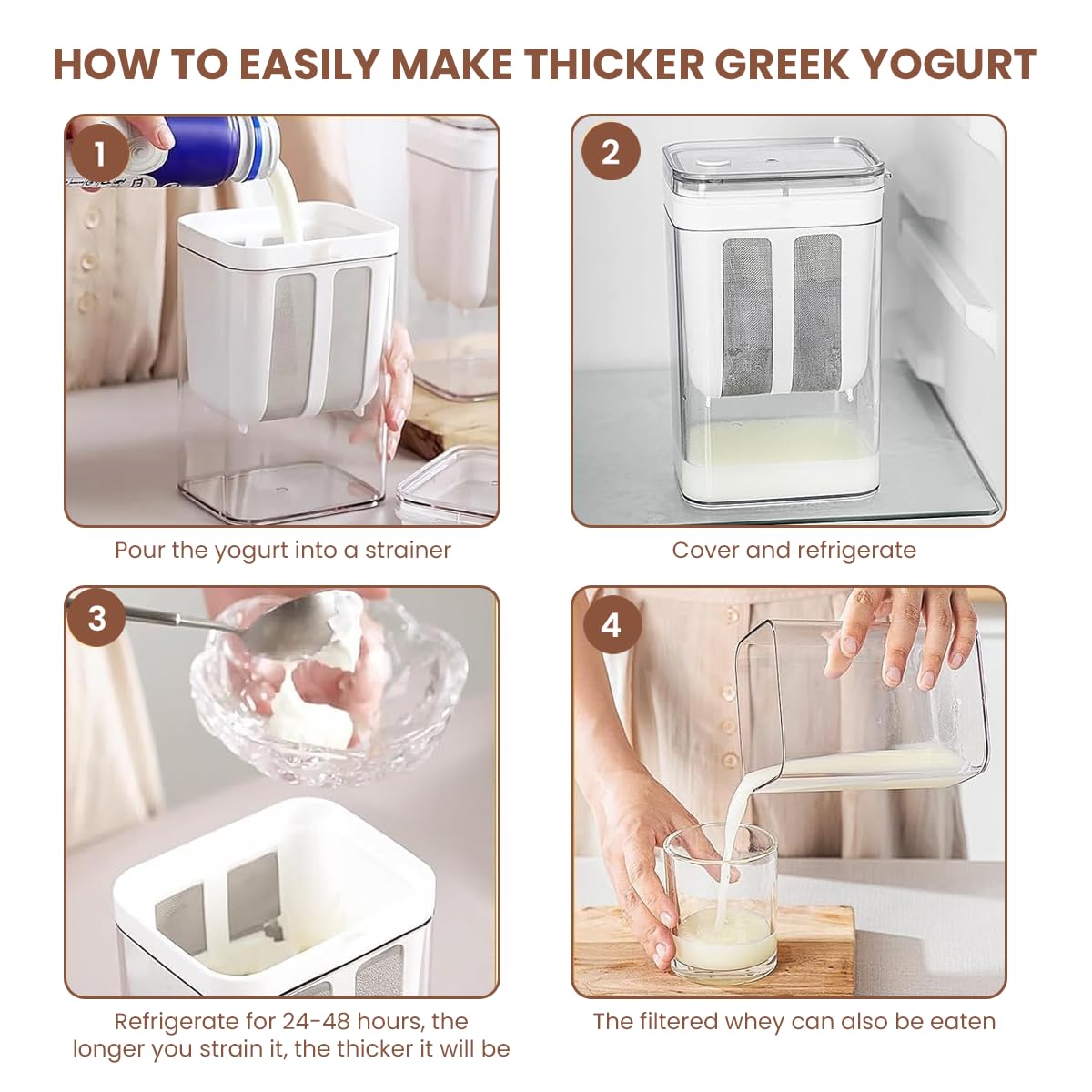 Multifunctional yoghurt Filter Pack Of 1