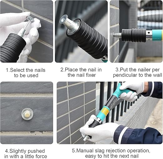 5 Speed Adjustable Manual Gun Kit with 50pcs Nails