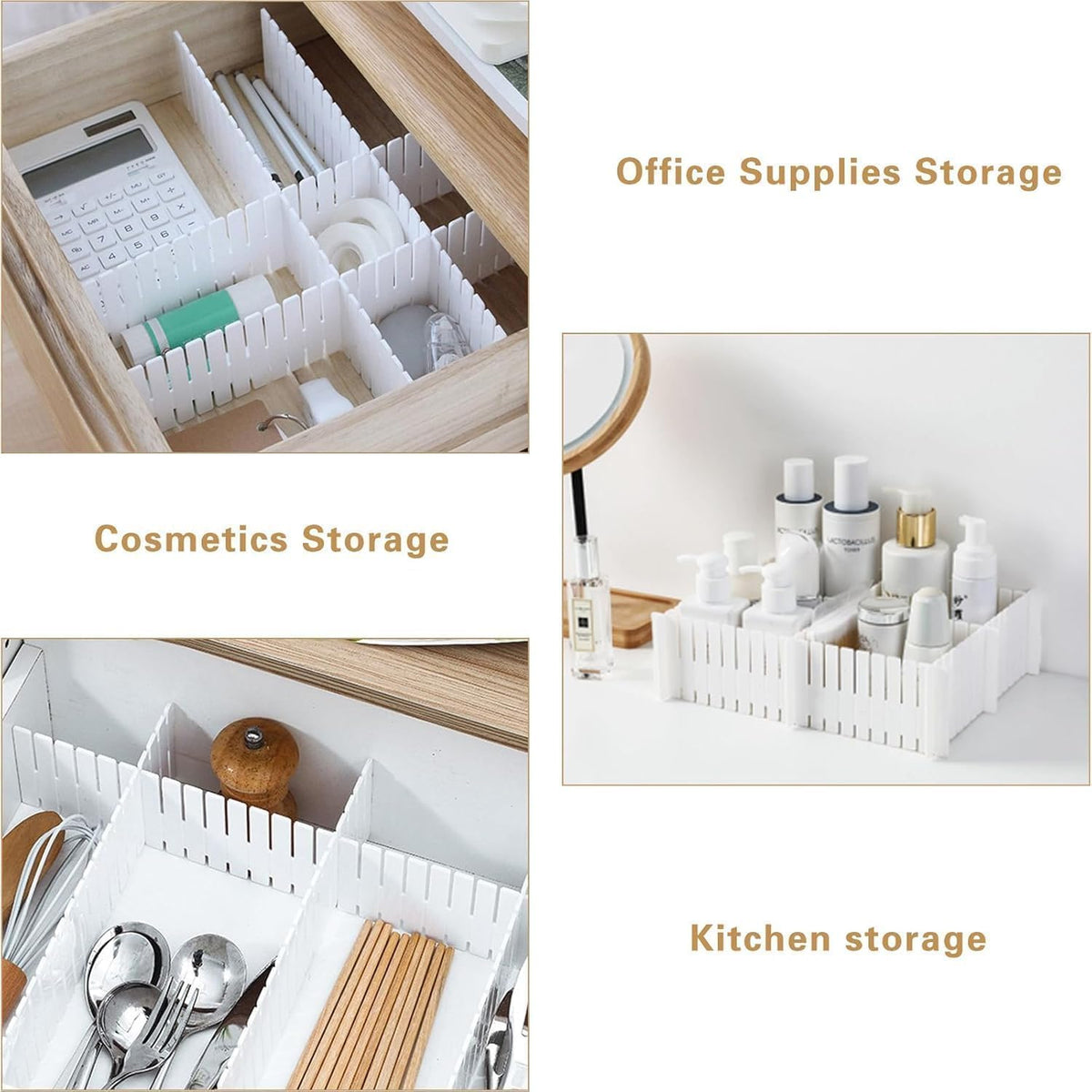Strips Interlocking Self Assembly Plastic Drawer
