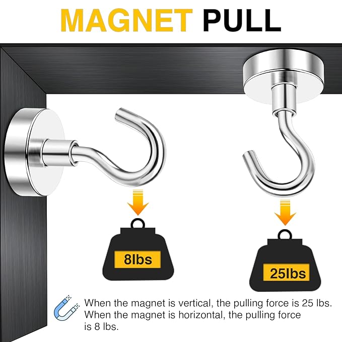 25Lbs Heavy Duty Magnetic Utility Hooks