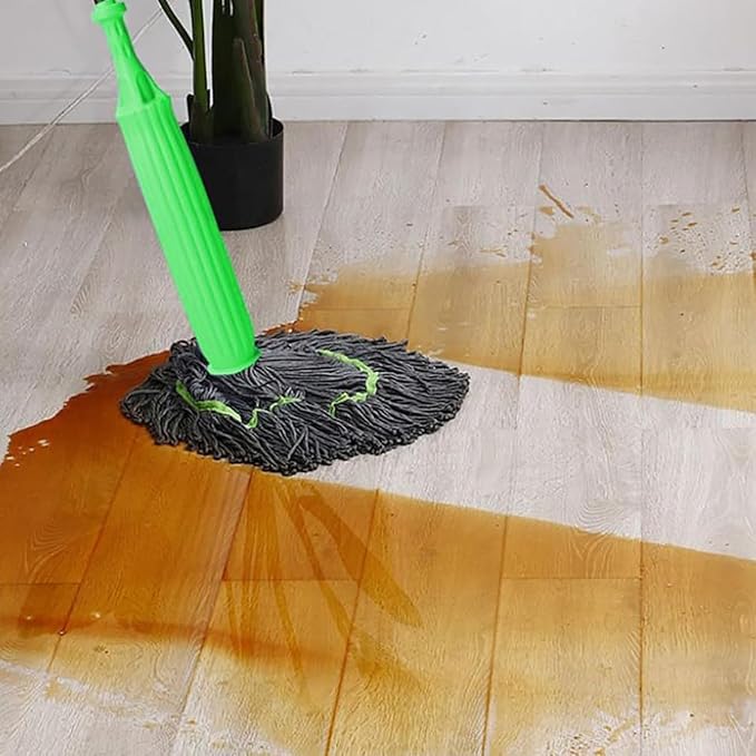 Microfiber Green Mop Wet and Dry for Bathroom, Office, Home Use