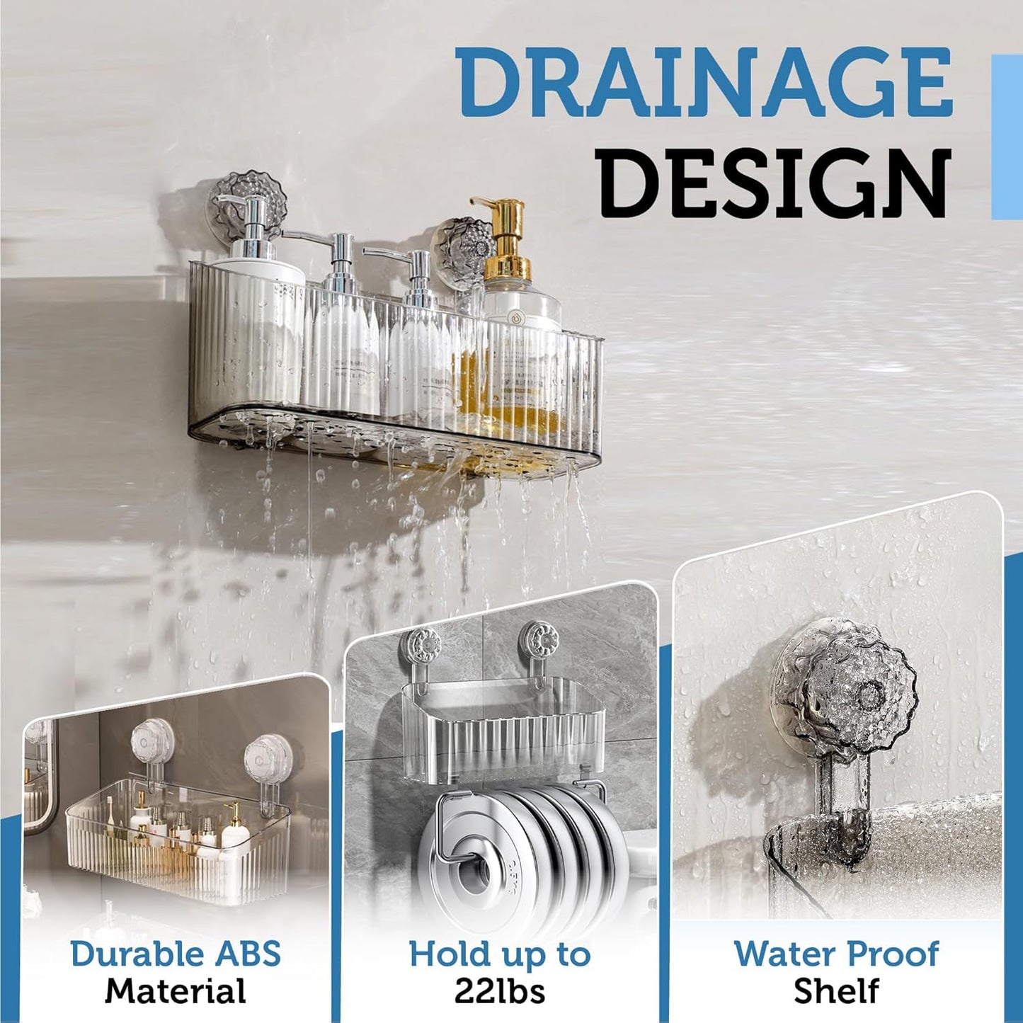 Suction-based Bathroom Organiser