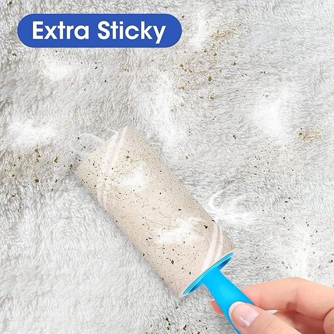 Sticky Lint Remover Roller Set of 1 Refill Rolls 60 Sheets