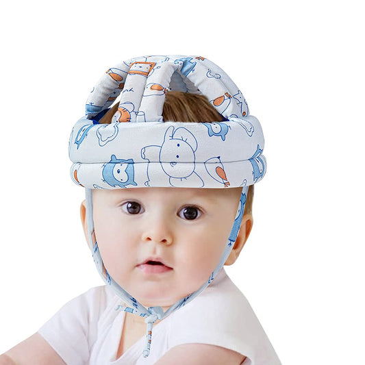 Baby head protector with adjustable headguard