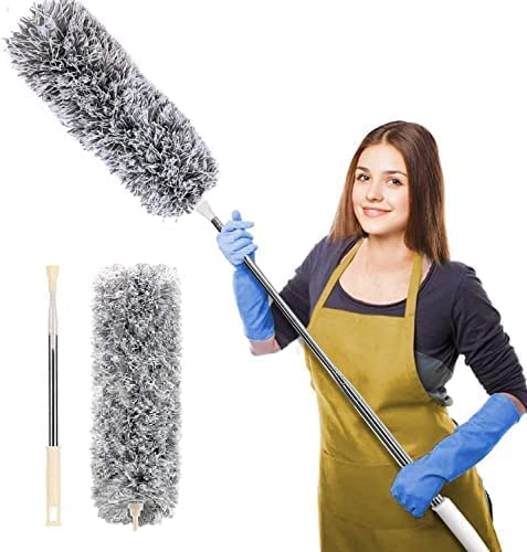 Microfiber Feather Duster with 100 inches expandable multipurpose use