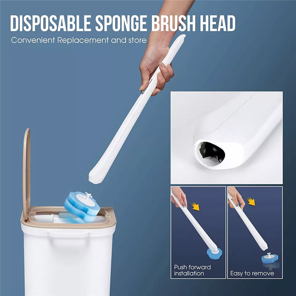 Disposable Toilet Brush set (8 sponge heads)