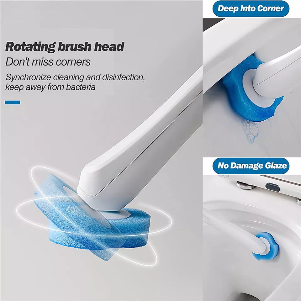 Disposable Toilet Brush set (8 sponge heads)