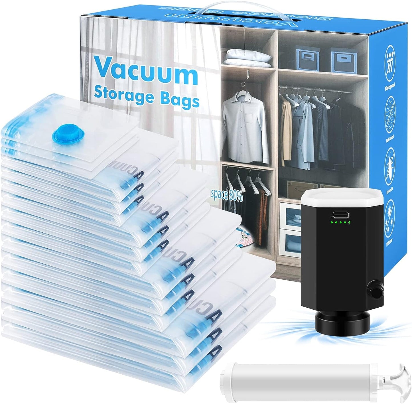 Vacuum Storage Bags with Electric pump