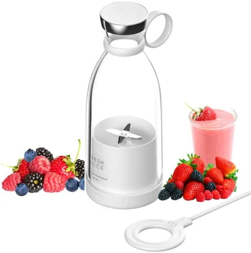 Portable Blender, Personal Size Blender for Juice, Shakes, and Smoothies, Wireless Charging