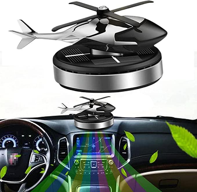 Car Air Freshener Solar Energy Rotating Helicopter Design - Temu